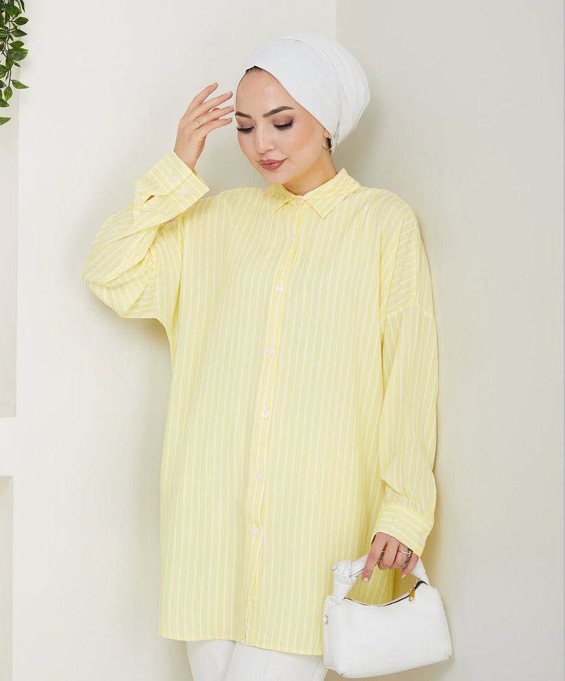 PL Stripped Tunic Yellow