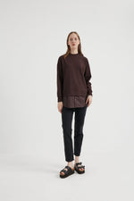 B&A Popy Cotton Sweatshirt Brown