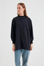 B&A Front Button Sweatshirt Navy Blue