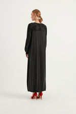 A&W Printed Silk Dress Black
