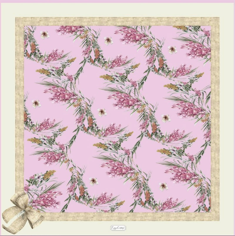 EG Ribbon Silk Scarf Pink