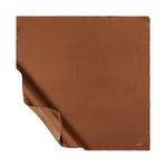 Ipekevi 01116 Golden Brown Plain Silk Twill Scarf