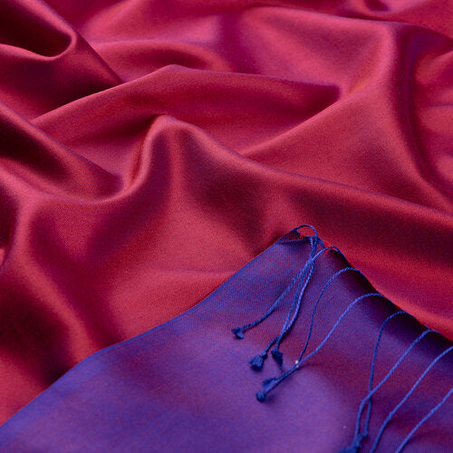 Ipekevi 927 Antique Red  Reversible Silk Shawl