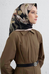 ARMINE Pure Silk Scarf Black