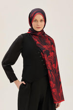 MAISA Arya Floss Viscose Shawl Burgundy