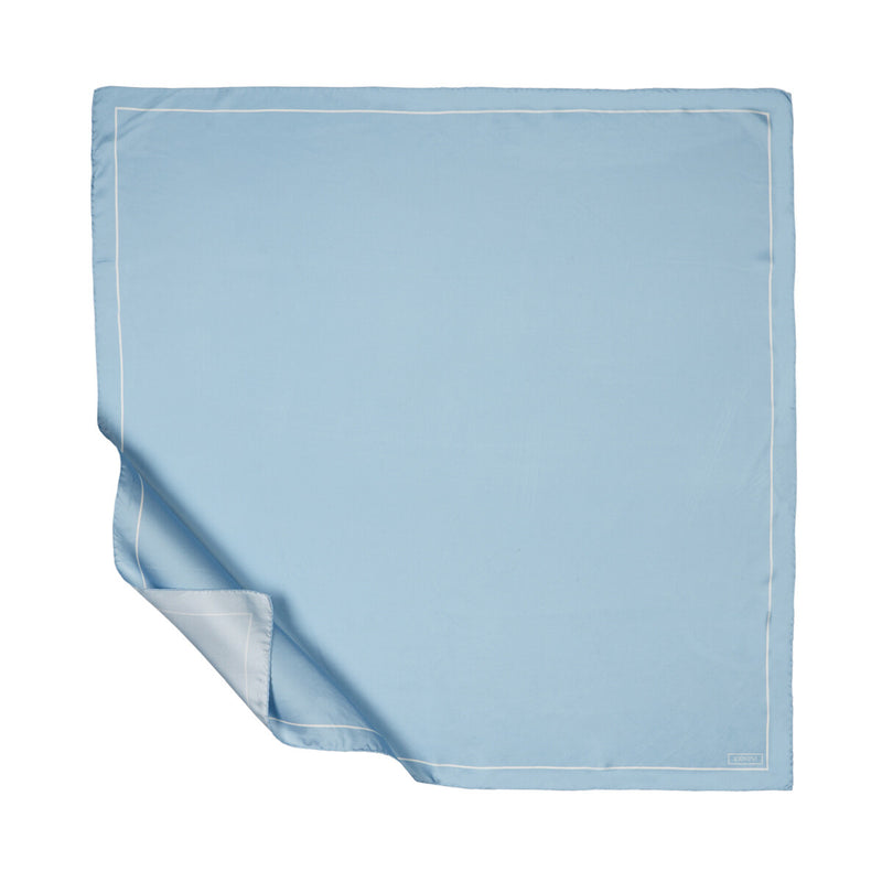 İpekevi 01115 Baby Blue Frame Silk Twill Scarf