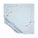 Ipekevi 01323 Baby Blue Pearl Paradise Twill Silk Scarf