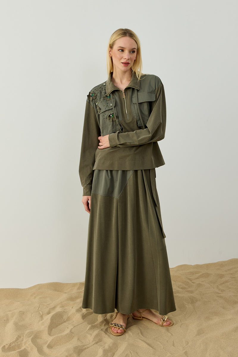 HLY Hazel Skirt Set Khaki