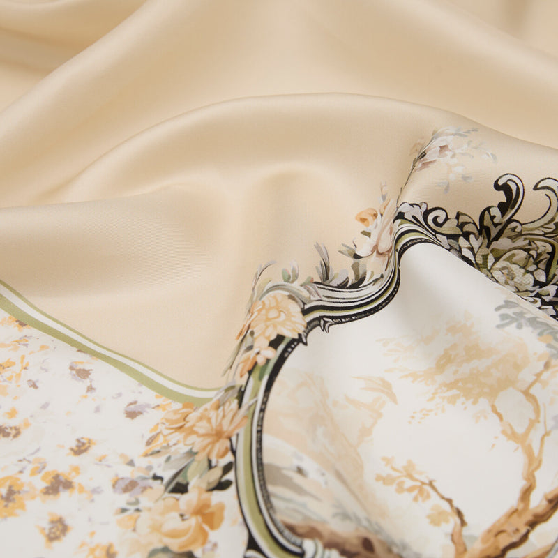 Ipekevi 01311 Beige Kensigton Palace Twill Silk Scarf