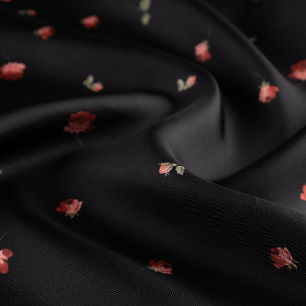 Ipekevi 01960 Black Nazen Twill Silk Scarf