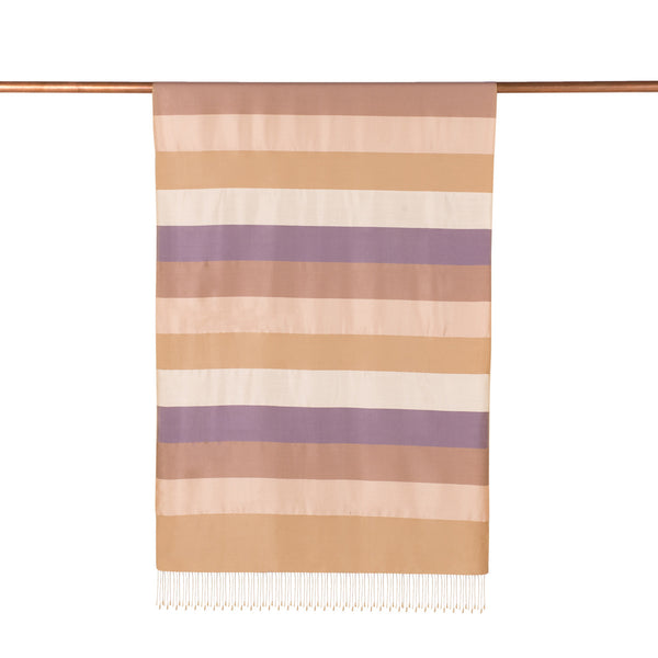 Ipekevi 04030 Block Striped Silk Shawl Model 53