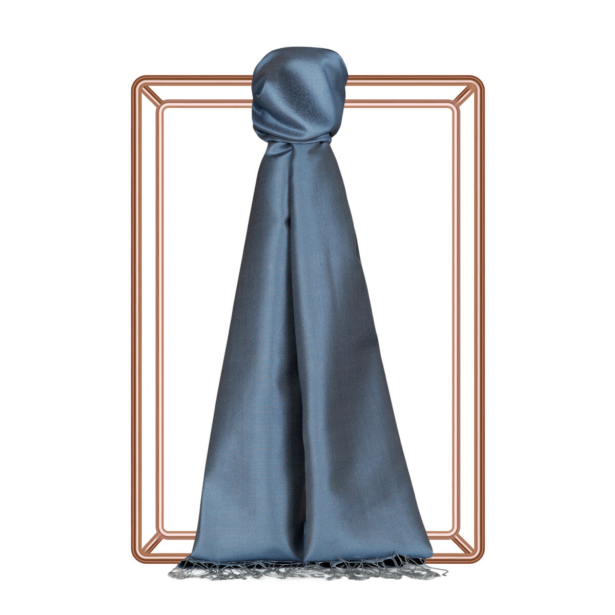 Ipekevi 927 Blue Reversible Silk Shawl