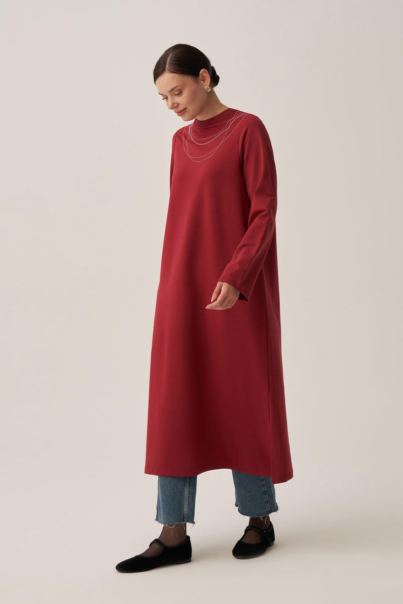 All Ece Long Tunic Burgundy