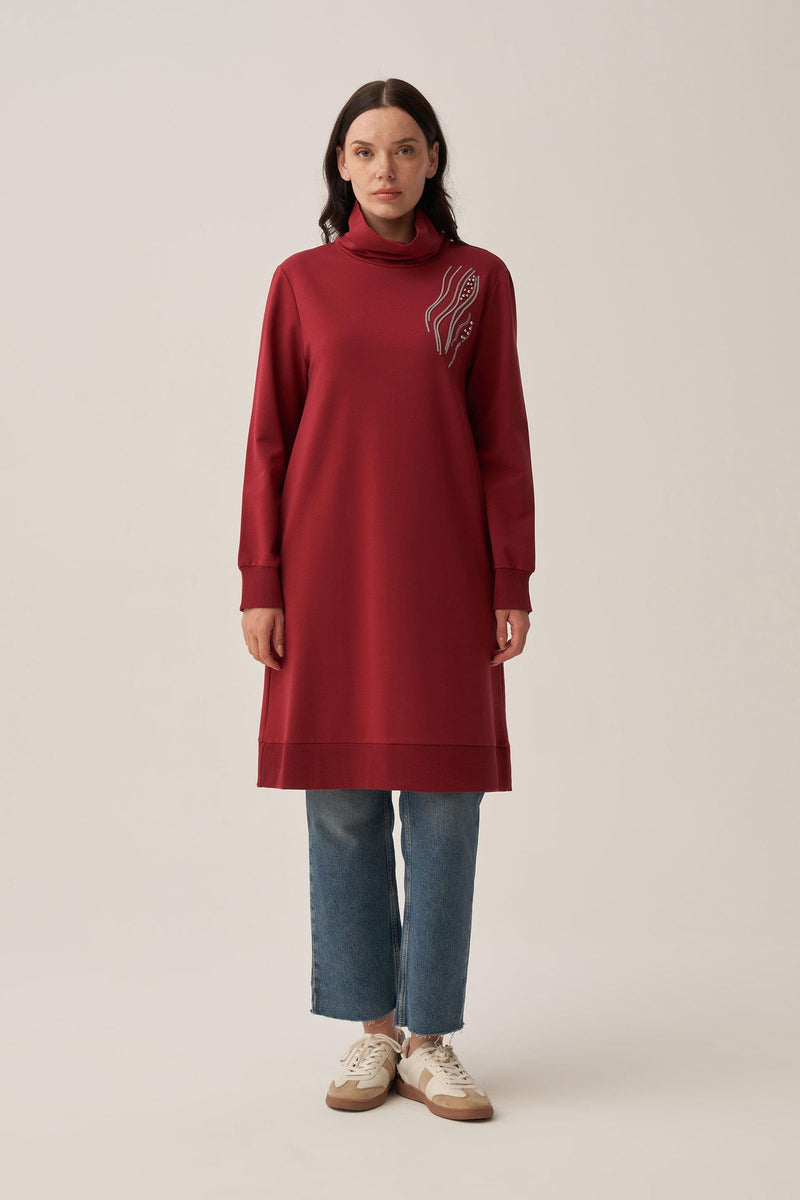 All Eser Long Tunic Burgundy