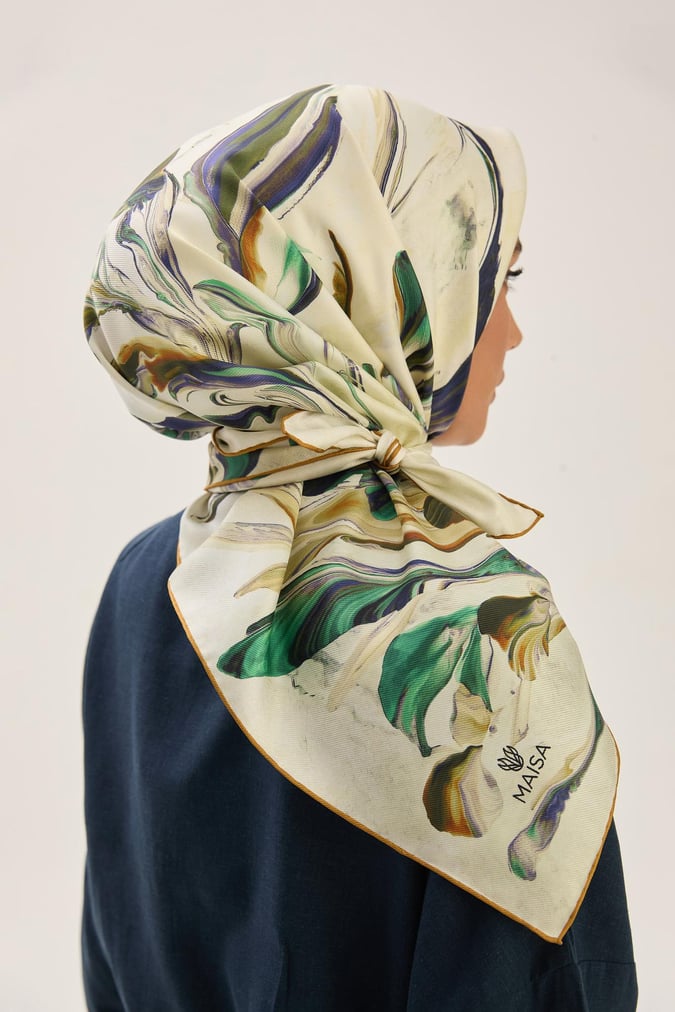 MAISA Bugu Melburry Silk Scarf Camel