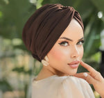 QF 1800 Handmade Turban Brown