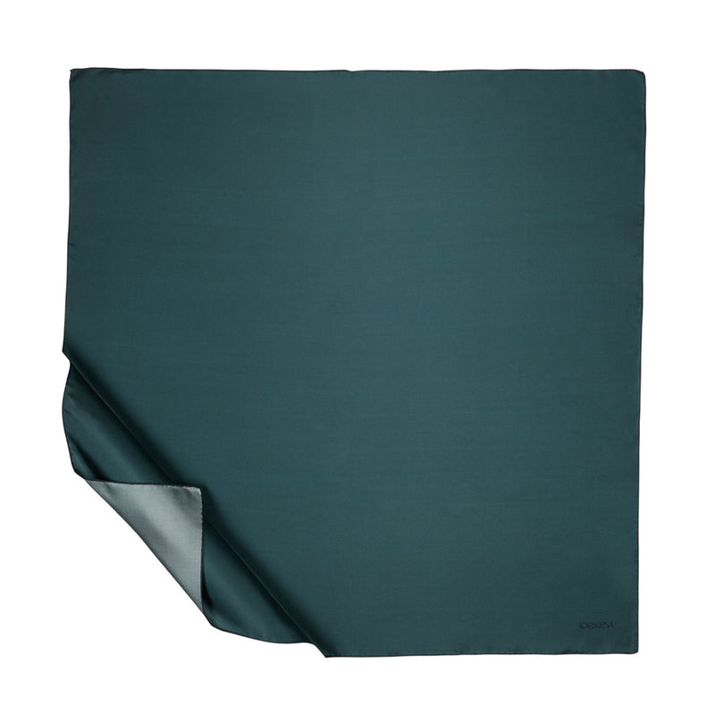 Ipekevi 01116 Pine Green Plain Silk Twill Scarf