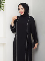 TN Mehlika Chiffon Dress Black