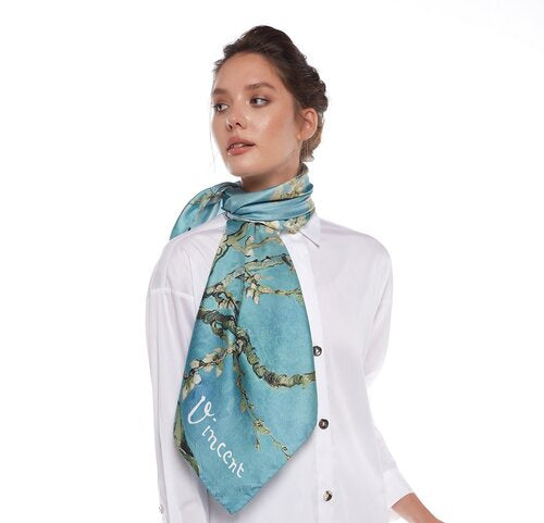 Ipekevi 01146 Almond Blossoms Silk Twill Scarf