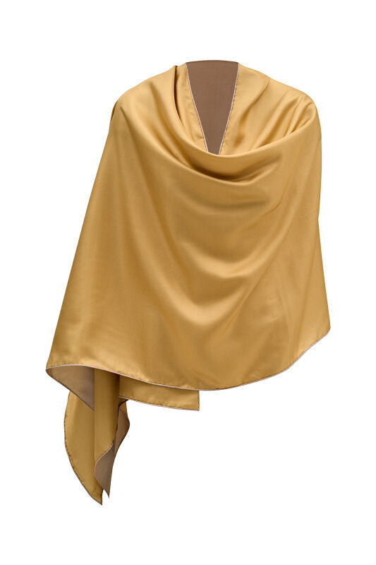 Imannoor Double Sided Mulberry Silk Shawl Gold