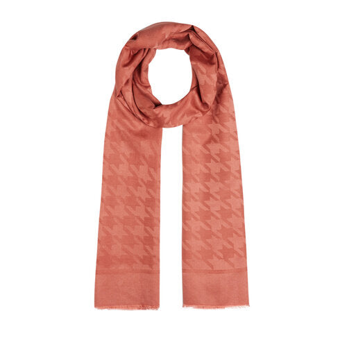 Ipekevi 06606 Copper Houndstooth Cotton Silk Shawl