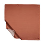 Ipekevi 01115 Copper Red Frame Silk Twill Scarf