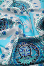 Imannoor Cotyaeum Silk Scarf Turquoise