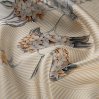 Ipekevi 01869 Cream Grey Kement Twill Silk Scarf