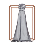 Ipekevi 927 Dark Silver Reversible Silk Shawl