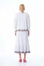 ZMS Embroidered Skirt White