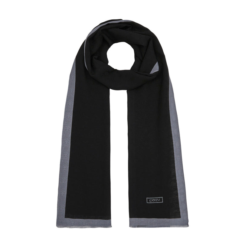 Ipekevi 04356 Black Gray Shawl