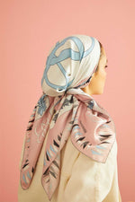 Imannoor Double Noor Silk Scarf Pink