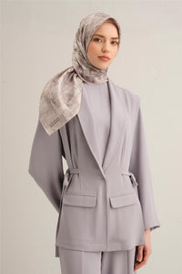 ARMINE Pure Silk Scarf Gray