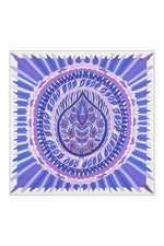 Imannoor Eaves Silk Shawl Purple