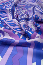 Imannoor Eaves Silk Shawl Purple