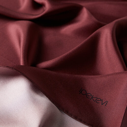 Ipekevi 01116 Redbud Plain Silk Twill Scarf