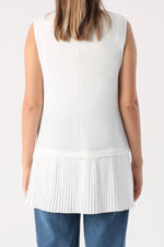 HLD Chiffon Pleated Inner Tunic White