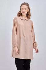 All Zip Dtld Shirt Beige