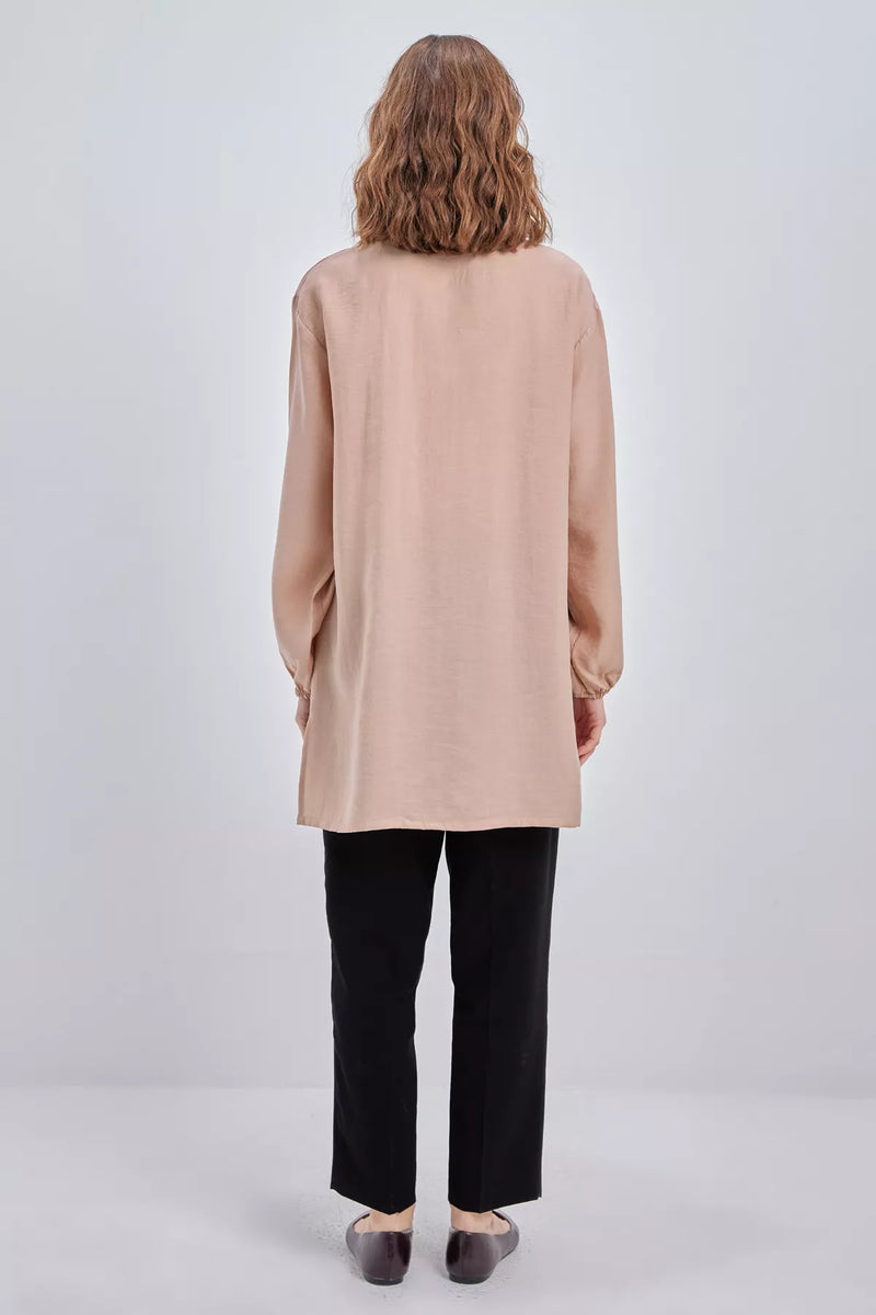 All Zip Dtld Shirt Beige