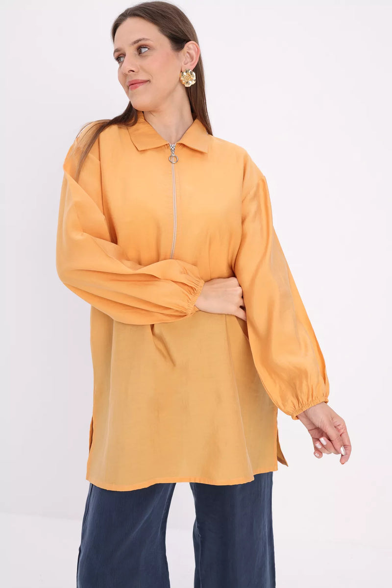 All Zip Dtld Shirt Yellow