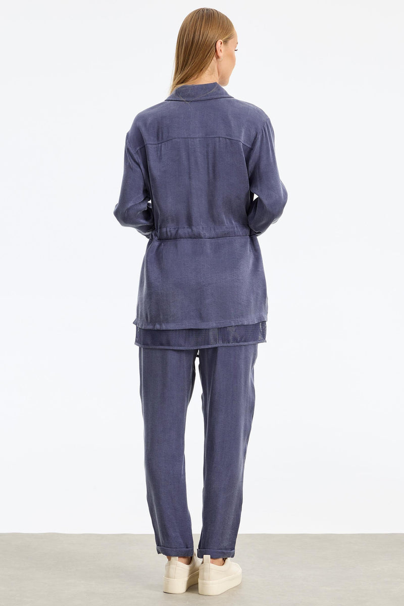 TG File Pants Set Indigo