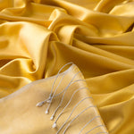 Ipekevi 927 Freesia Yellow Reversible Silk Shawl