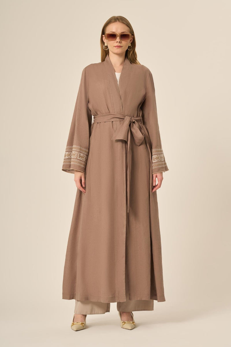 FTZ Eliza Linen Abaya Mink