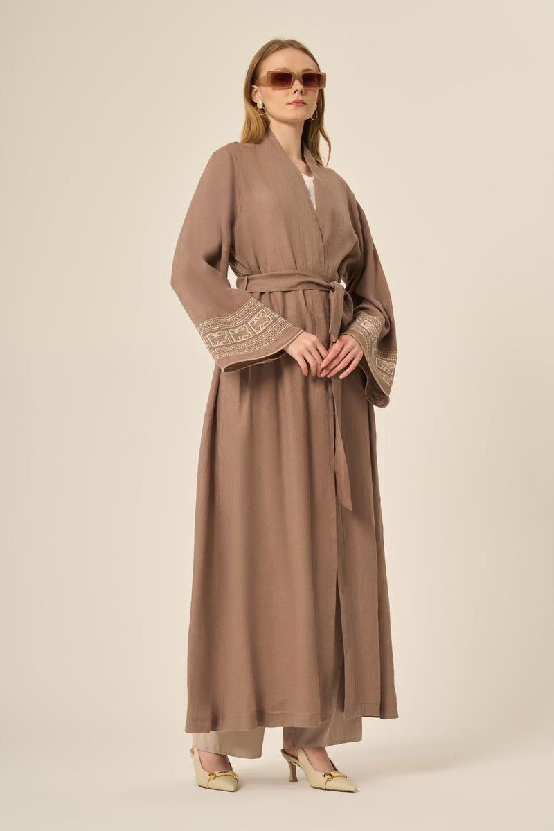 FTZ Eliza Linen Abaya Mink