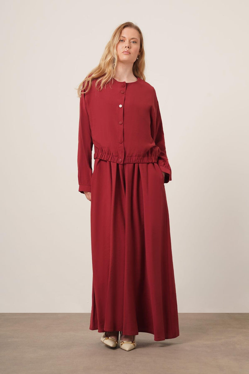 FTZ Circle Dress Burgundy