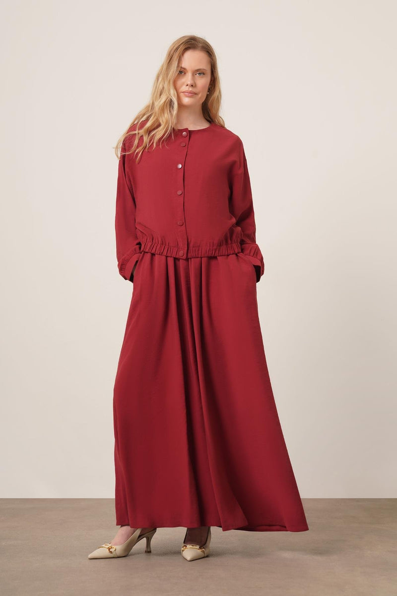 FTZ Circle Dress Burgundy