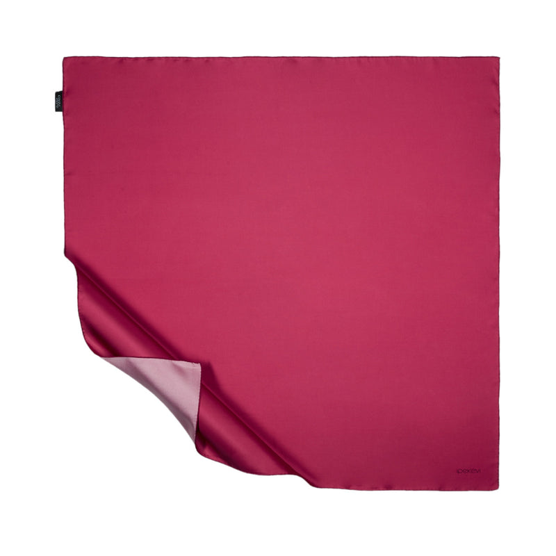 Ipekevi 01116 Fuchia Plain Silk Twill Scarf