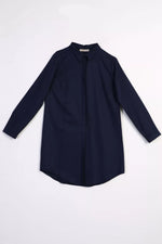 All Cotton Basic Tunic Navy Blue