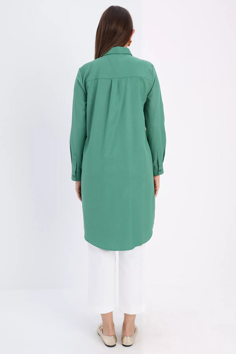 All Middle Long Tunic Green