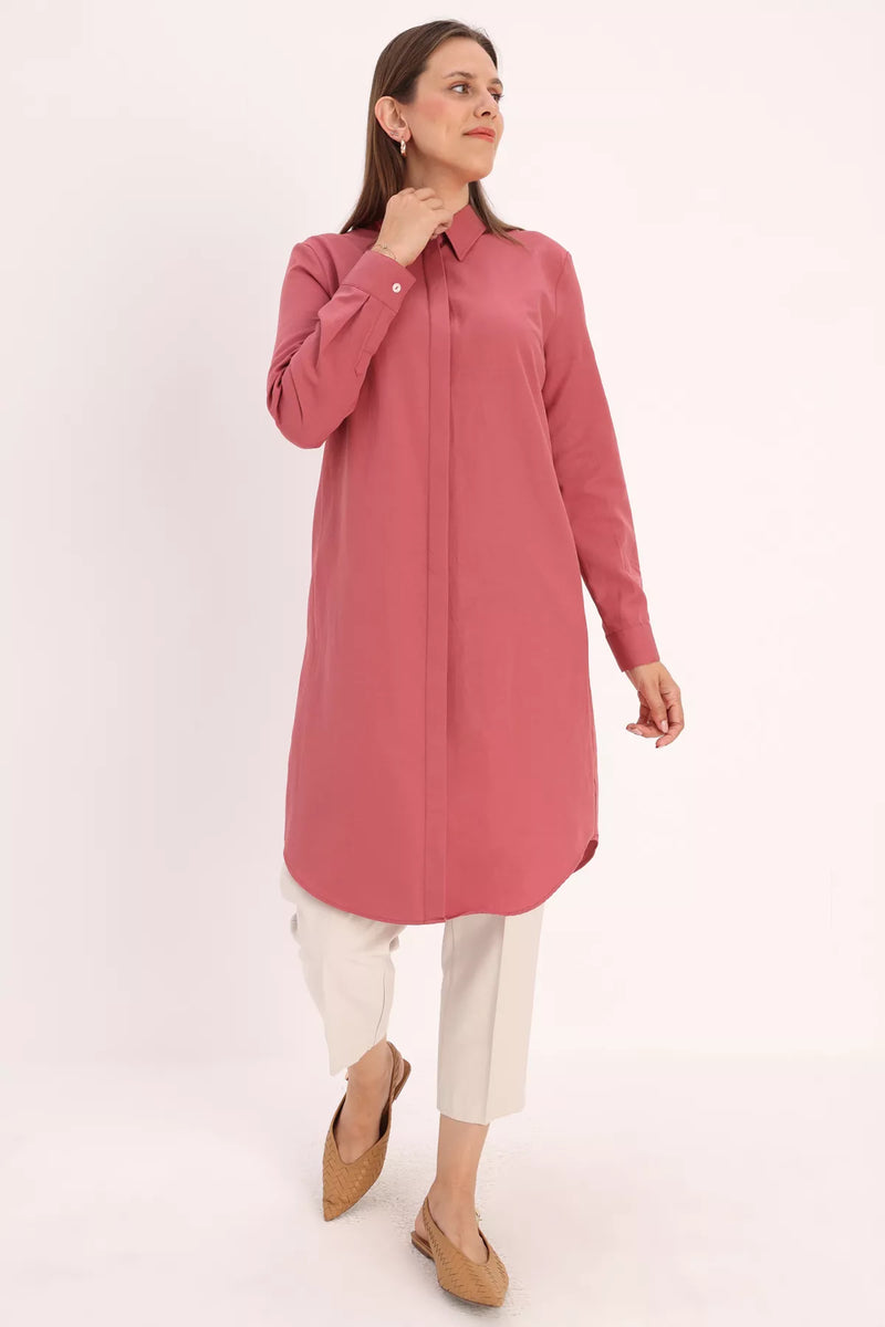 All Middle Long Tunic Rose